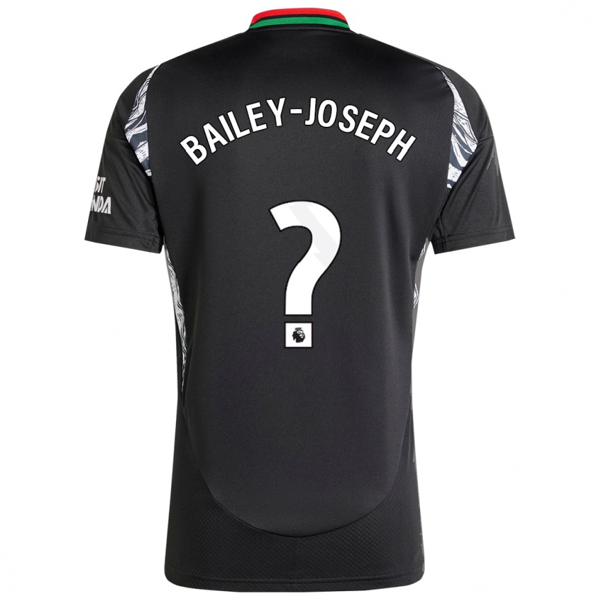 נשים כדורגל Brando Bailey-Joseph #0 שָׁחוֹר הרחק ג'רזי 2024/25