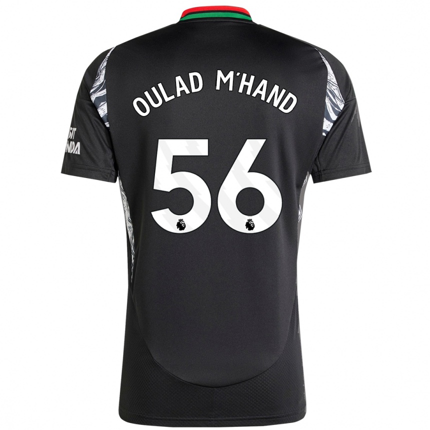 נשים כדורגל Salah-Eddine Oulad M'hand #56 שָׁחוֹר הרחק ג'רזי 2024/25