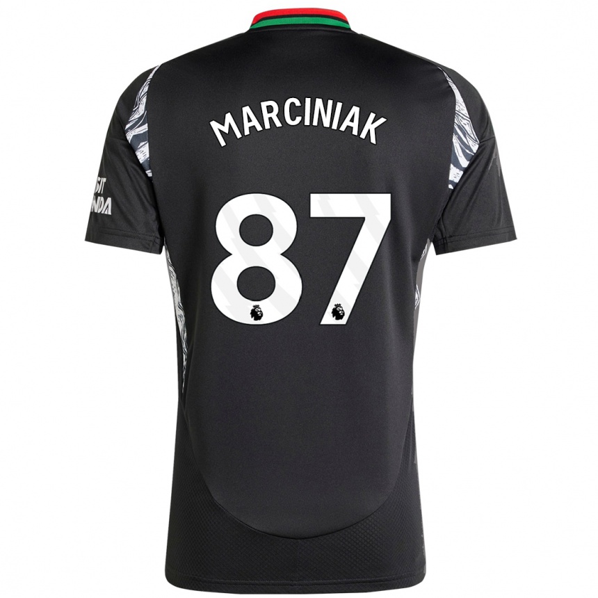 נשים כדורגל Alex Marciniak #87 שָׁחוֹר הרחק ג'רזי 2024/25