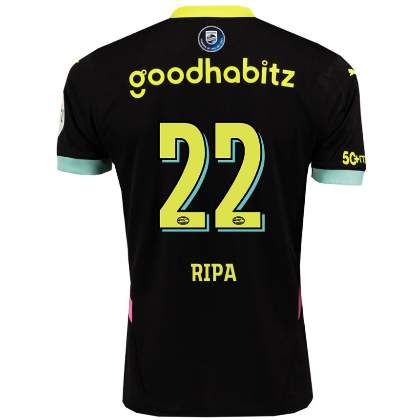 נשים כדורגל Chimera Ripa #22 שחור צהוב הרחק ג'רזי 2024/25