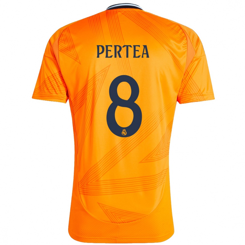 נשים כדורגל Raul Pertea #8 כָּתוֹם הרחק ג'רזי 2024/25