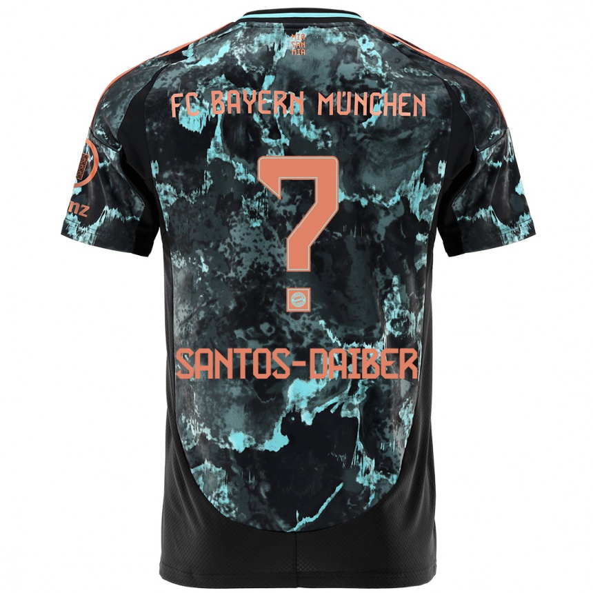 נשים כדורגל David Santos-Daiber #0 שָׁחוֹר הרחק ג'רזי 2024/25