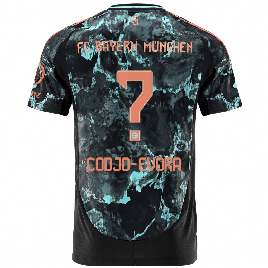 נשים כדורגל Noah Codjo-Evora #0 שָׁחוֹר הרחק ג'רזי 2024/25