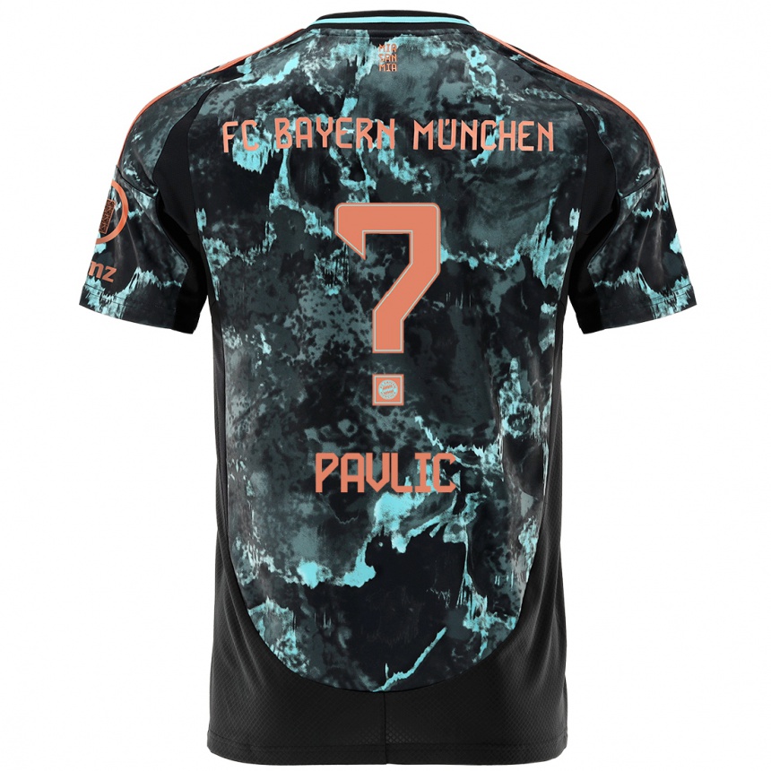 נשים כדורגל Raphael Pavlic #0 שָׁחוֹר הרחק ג'רזי 2024/25