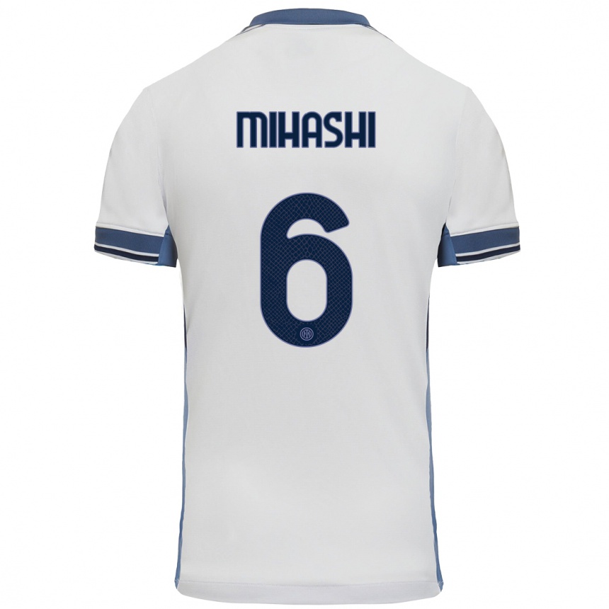 נשים כדורגל Mana Mihashi #6 לבן אפור הרחק ג'רזי 2024/25
