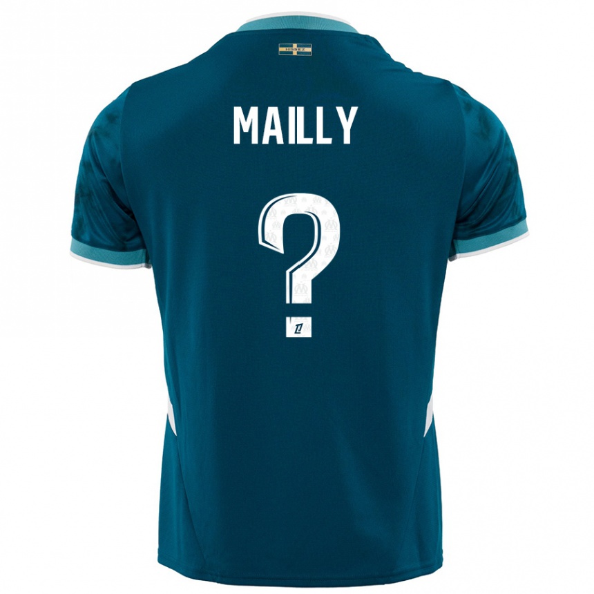 נשים כדורגל Evan Mailly #0 כחול טורקיז הרחק ג'רזי 2024/25