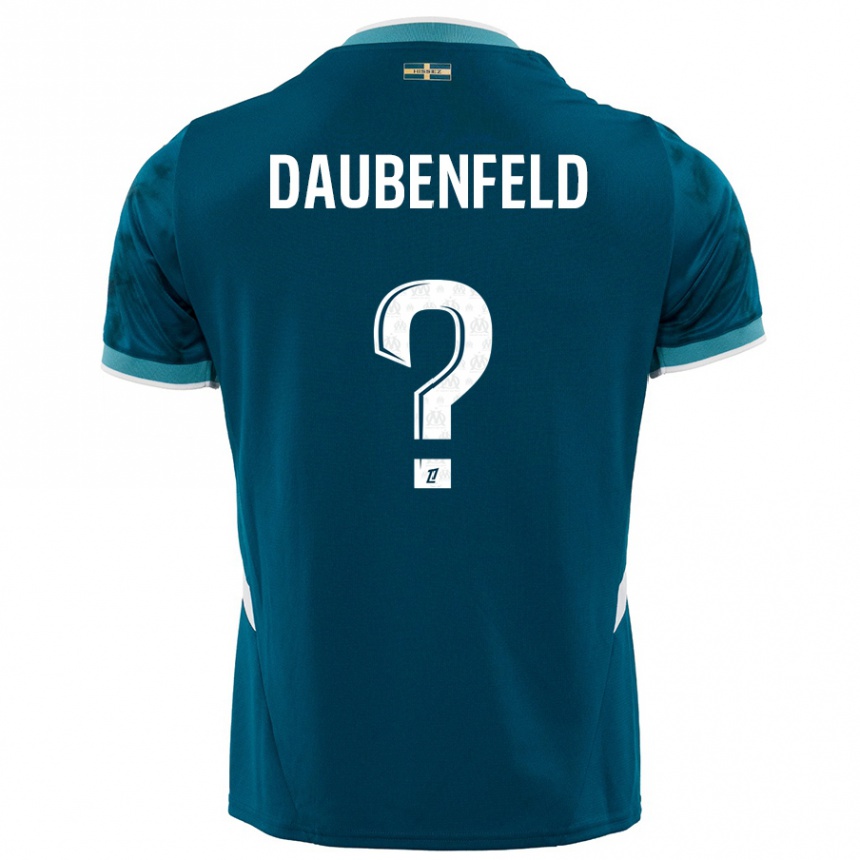נשים כדורגל Lucas Daubenfeld #0 כחול טורקיז הרחק ג'רזי 2024/25