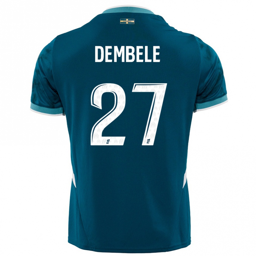 נשים כדורגל Coumba Dembélé #27 כחול טורקיז הרחק ג'רזי 2024/25
