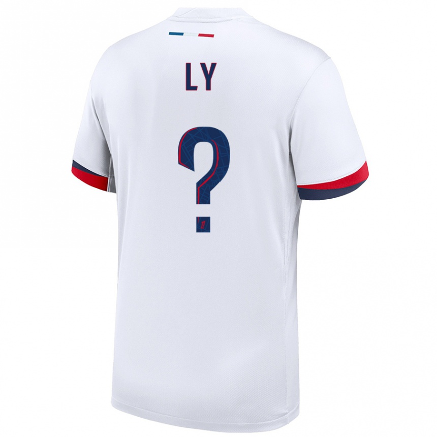 נשים כדורגל Elijah Ly #0 לבן כחול אדום הרחק ג'רזי 2024/25