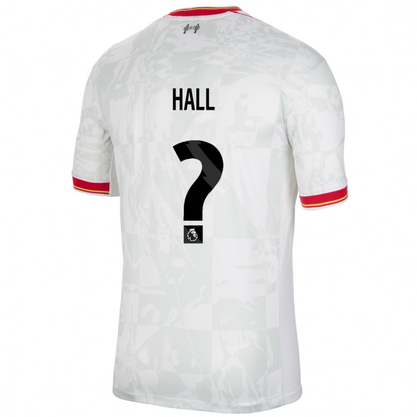 נשים כדורגל Bailey Hall #0 לבן אדום שחור ג'רזי קיט שלישי 2024/25