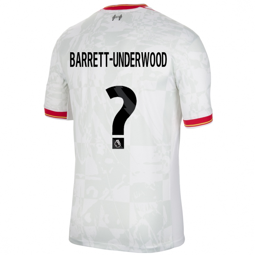 נשים כדורגל Keehan Barrett-Underwood #0 לבן אדום שחור ג'רזי קיט שלישי 2024/25