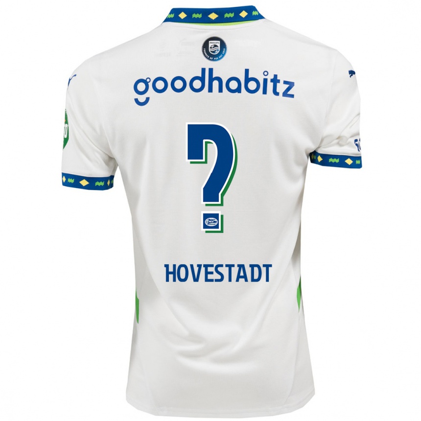 נשים כדורגל Mike Hovestadt #0 לבן כחול כהה ג'רזי קיט שלישי 2024/25