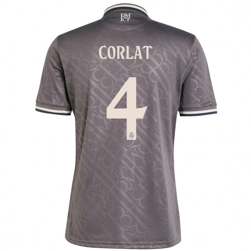 נשים כדורגל Edu Corlat #4 פֶּחָם ג'רזי קיט שלישי 2024/25