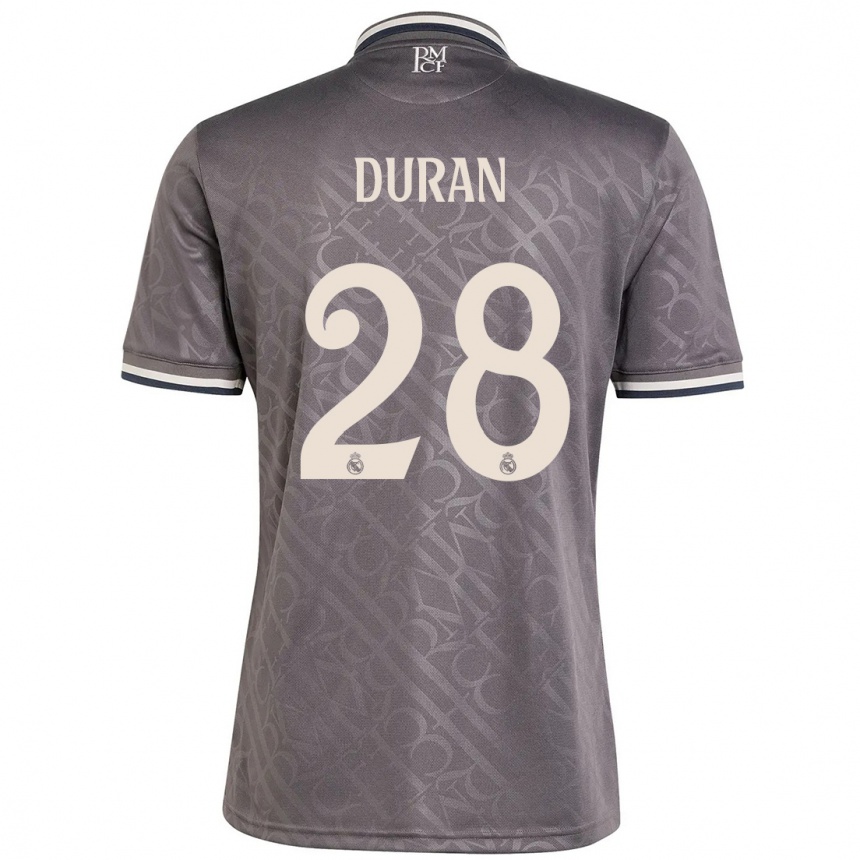 נשים כדורגל Pol Duran #28 פֶּחָם ג'רזי קיט שלישי 2024/25