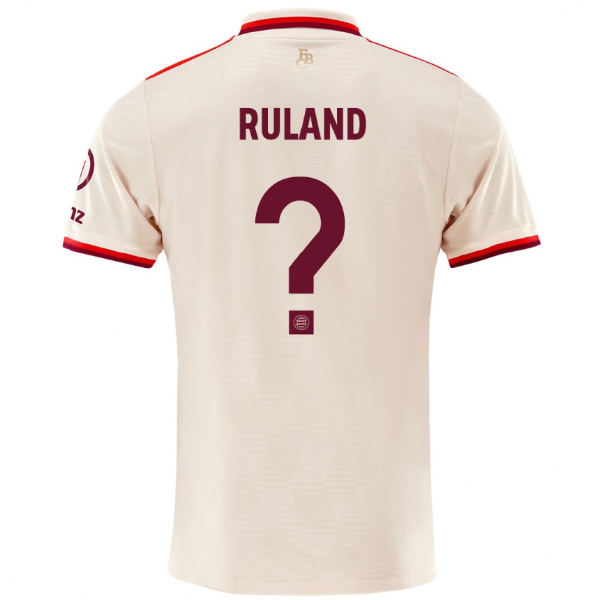 נשים כדורגל Leonard Ruland #0 פִּשׁתָן ג'רזי קיט שלישי 2024/25