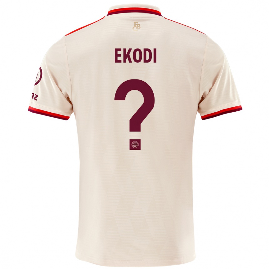 נשים כדורגל Michel Ekodi #0 פִּשׁתָן ג'רזי קיט שלישי 2024/25