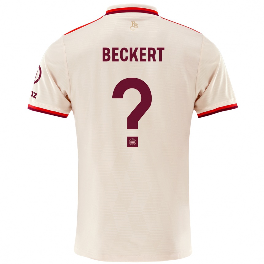 נשים כדורגל Valentin Beckert #0 פִּשׁתָן ג'רזי קיט שלישי 2024/25