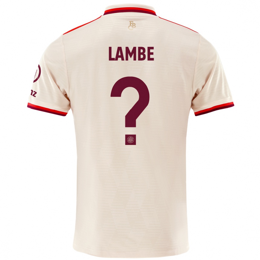 נשים כדורגל Allen Lambe #0 פִּשׁתָן ג'רזי קיט שלישי 2024/25