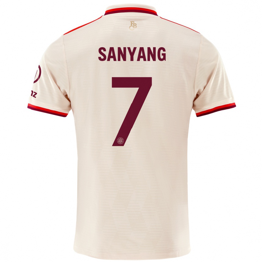 נשים כדורגל Mamin Sanyang #7 פִּשׁתָן ג'רזי קיט שלישי 2024/25