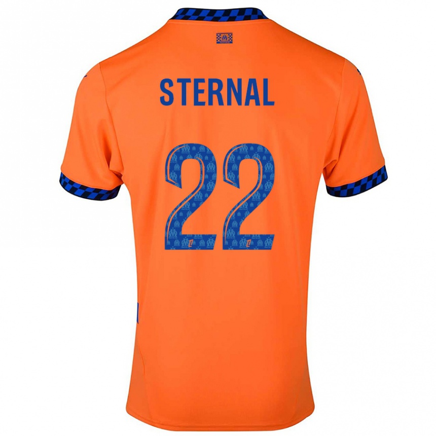 נשים כדורגל Enzo Sternal #22 כתום כחול כהה ג'רזי קיט שלישי 2024/25