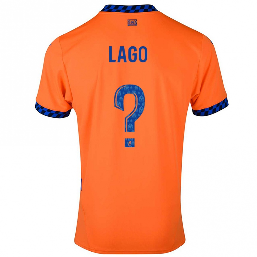 נשים כדורגל Ange Lago #0 כתום כחול כהה ג'רזי קיט שלישי 2024/25