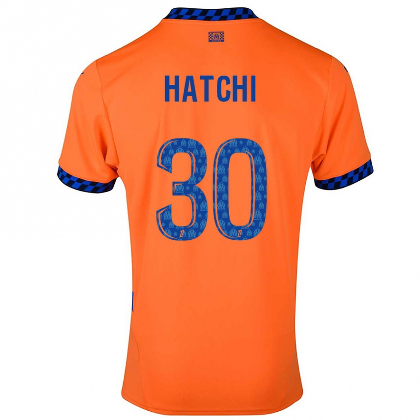 נשים כדורגל Anaïs Hatchi #30 כתום כחול כהה ג'רזי קיט שלישי 2024/25