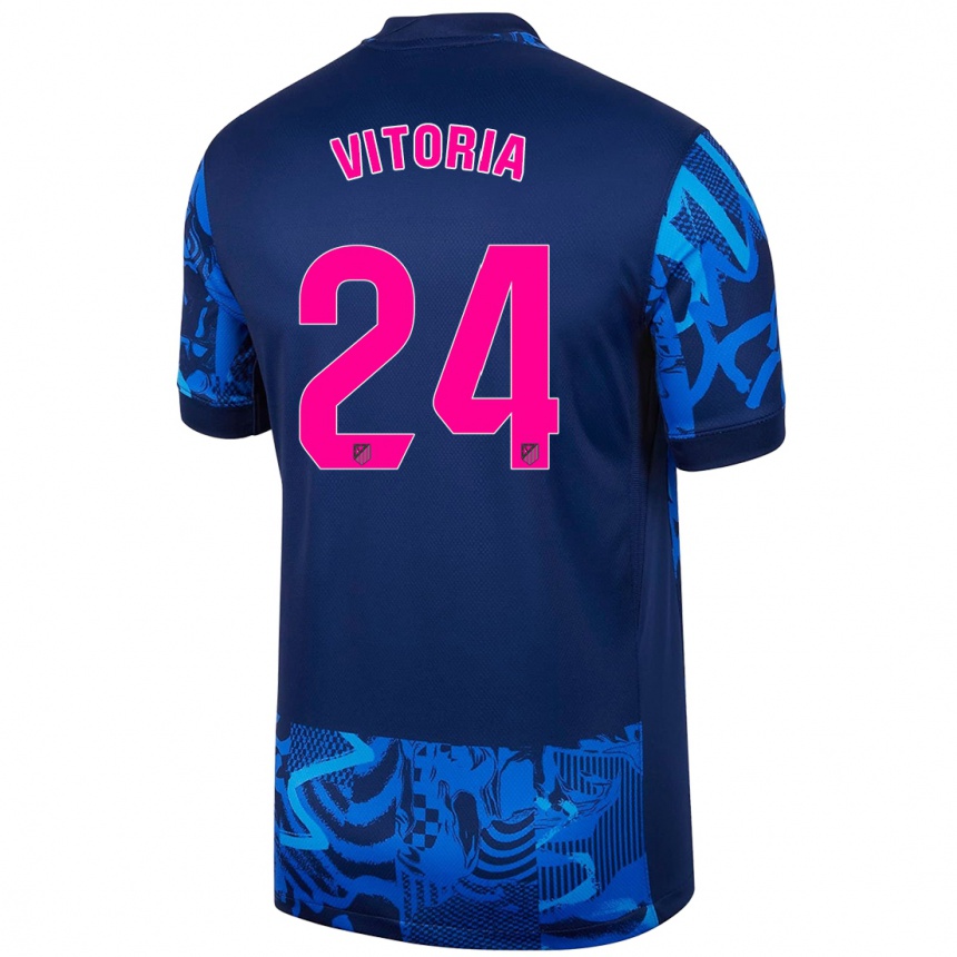 נשים כדורגל Ana Vitória #24 כחול רויאל ג'רזי קיט שלישי 2024/25