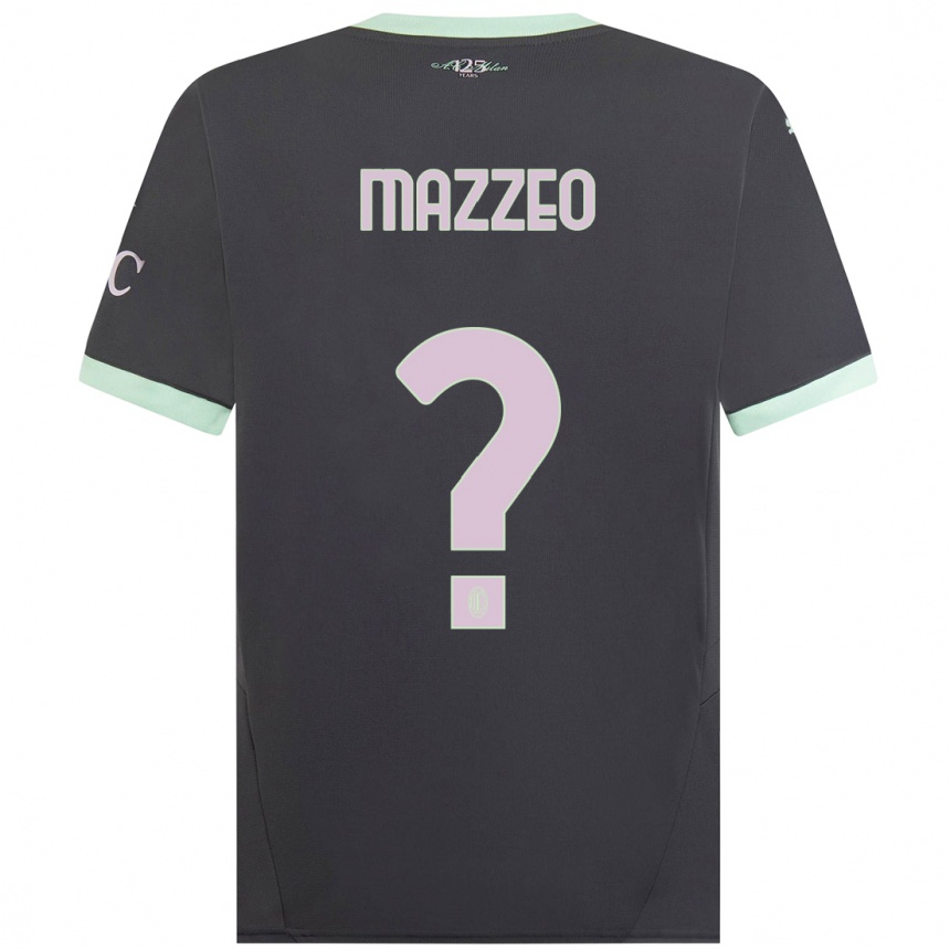 נשים כדורגל Kevin Mazzeo #0 אָפוֹר ג'רזי קיט שלישי 2024/25