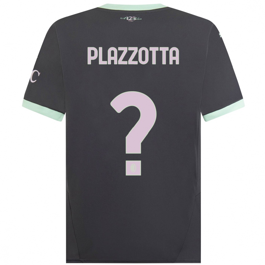 נשים כדורגל Filippo Plazzotta #0 אָפוֹר ג'רזי קיט שלישי 2024/25