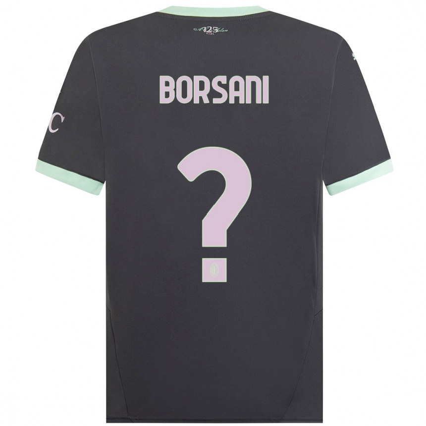 נשים כדורגל Emanuele Borsani #0 אָפוֹר ג'רזי קיט שלישי 2024/25