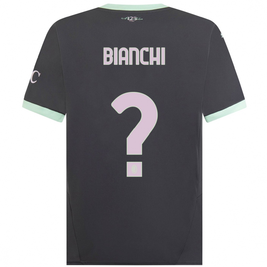 נשים כדורגל Alessandro Bianchi #0 אָפוֹר ג'רזי קיט שלישי 2024/25