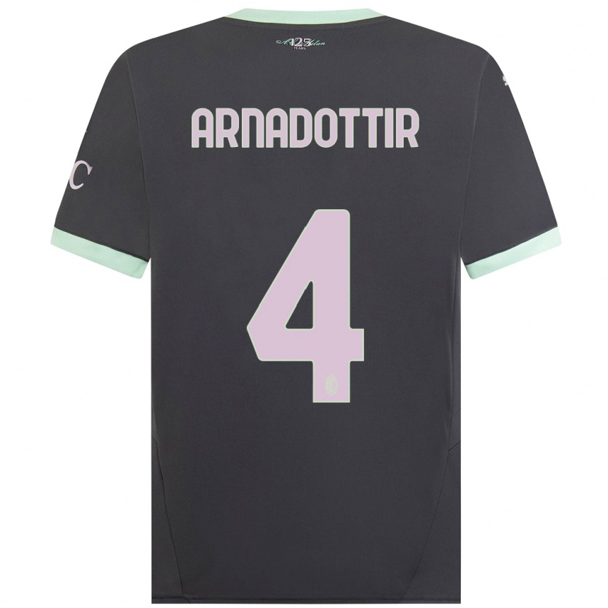 נשים כדורגל גודני ארנדוטיר #4 אָפוֹר ג'רזי קיט שלישי 2024/25