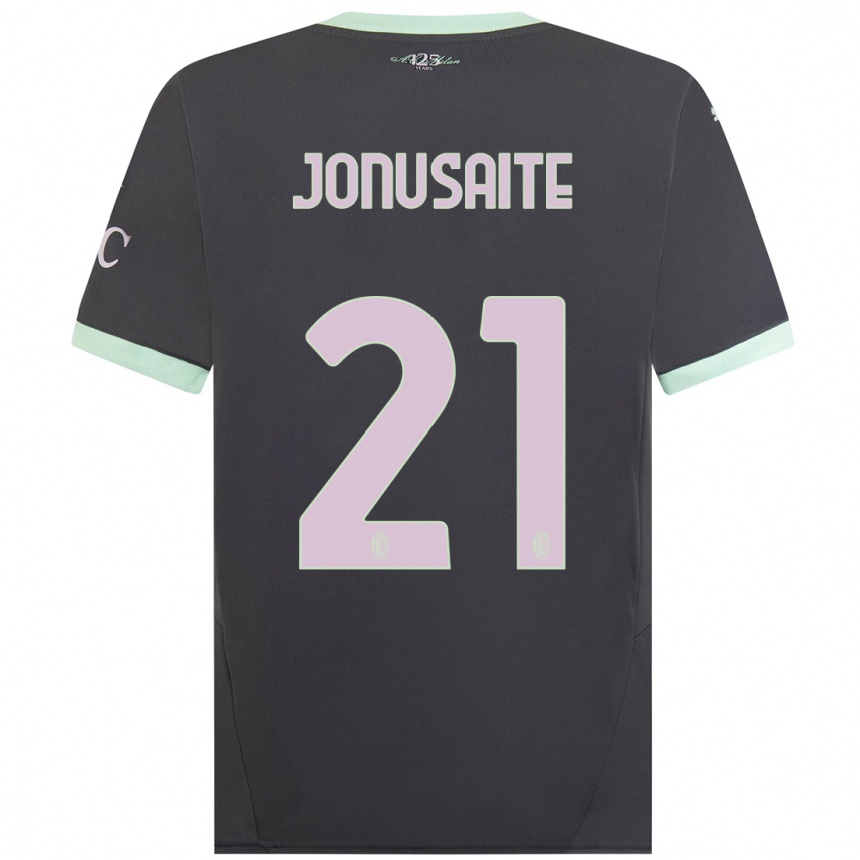 נשים כדורגל Rimantė Jonušaitė #21 אָפוֹר ג'רזי קיט שלישי 2024/25
