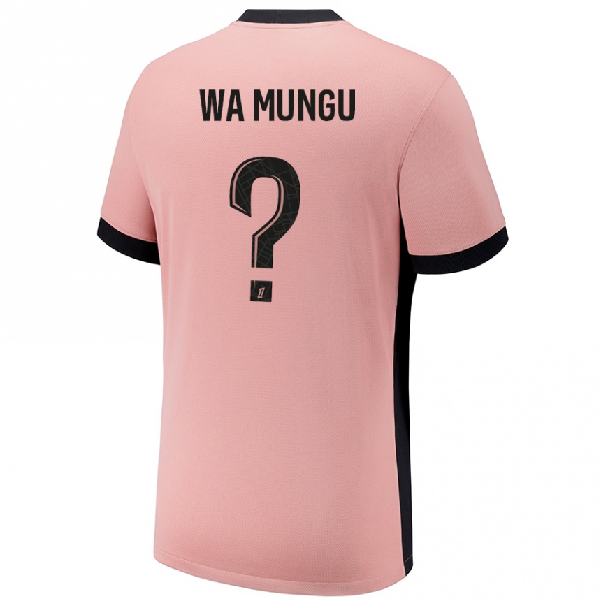 נשים כדורגל Vimoj Muntu Wa Mungu #0 ורוד חלודה ג'רזי קיט שלישי 2024/25