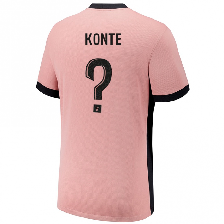 נשים כדורגל Maeta Konte #0 ורוד חלודה ג'רזי קיט שלישי 2024/25