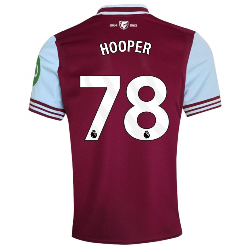 ילדים כדורגל Finley Hooper #78 אדום כהה ג'רזי ביתית 2024/25