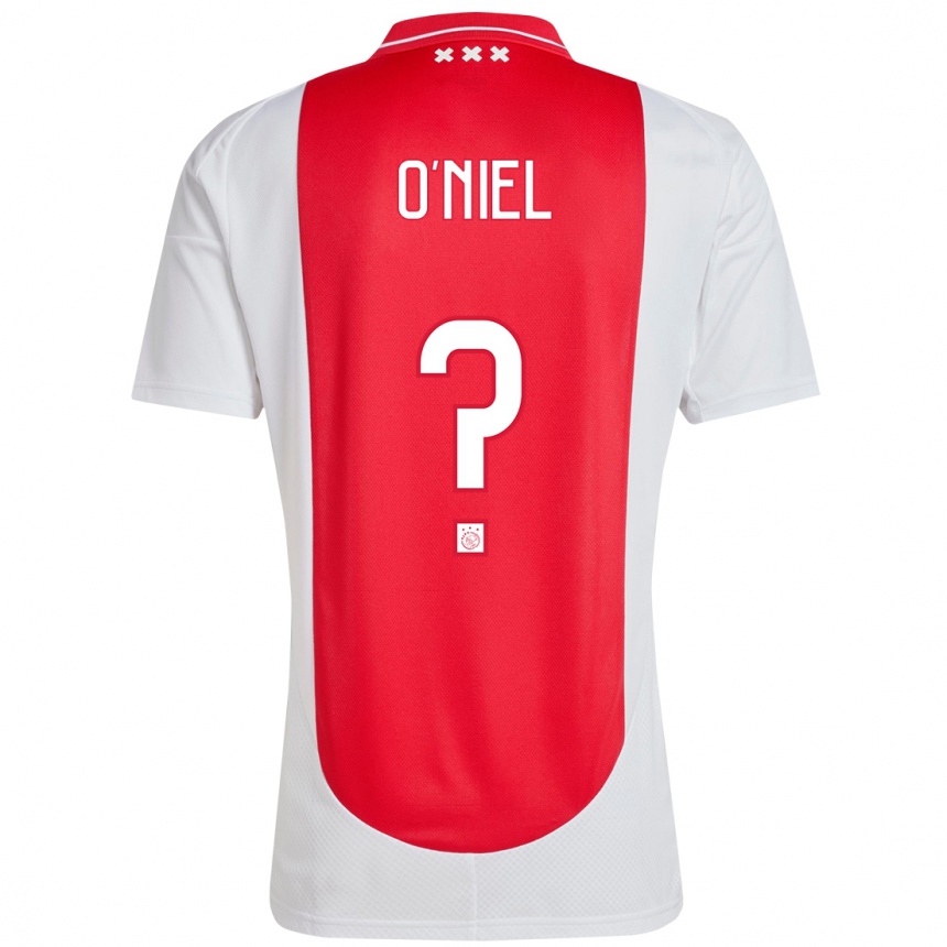 ילדים כדורגל Don O'niel #0 אדום לבן ג'רזי ביתית 2024/25