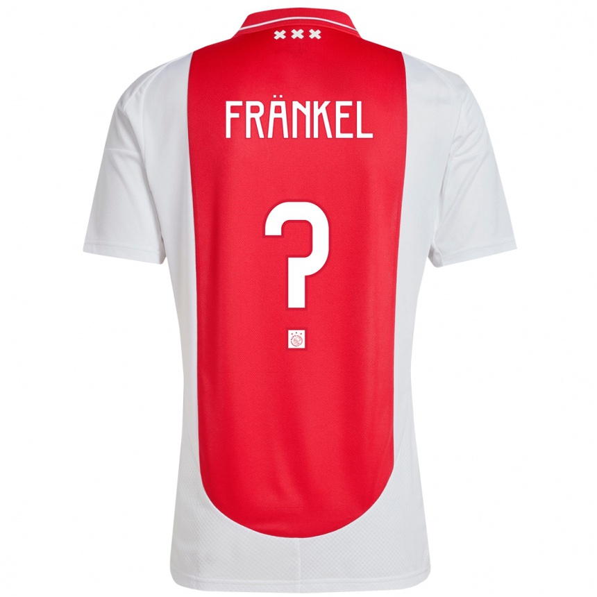 ילדים כדורגל Leroy Fränkel #0 אדום לבן ג'רזי ביתית 2024/25