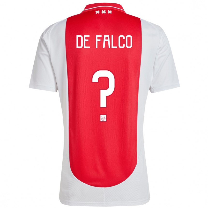 ילדים כדורגל Sinclair De Falco #0 אדום לבן ג'רזי ביתית 2024/25