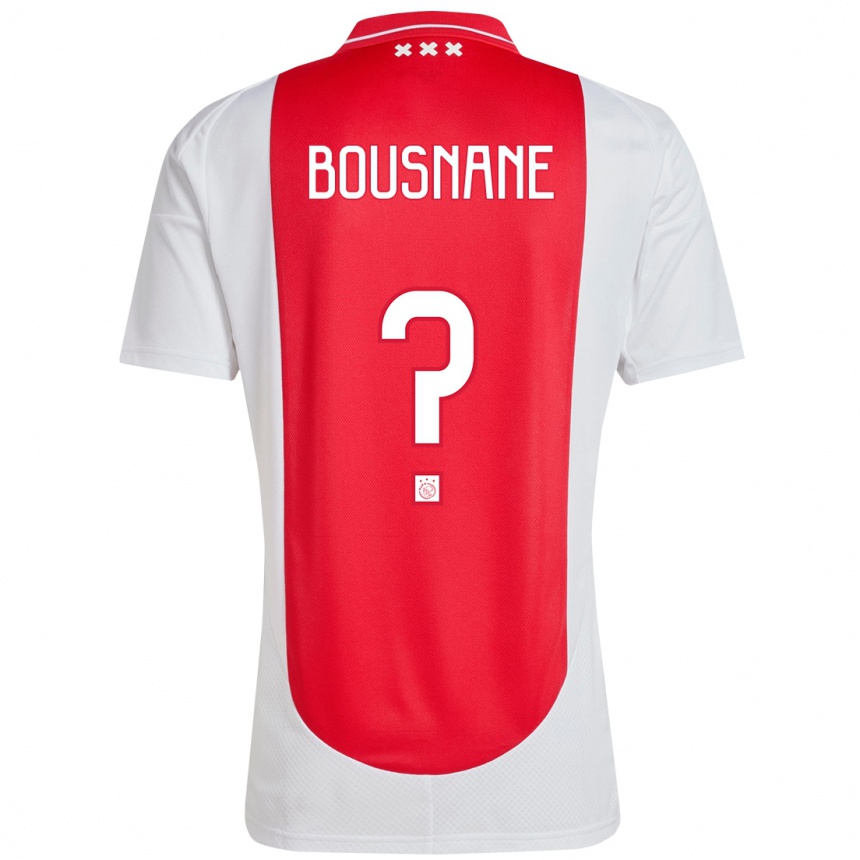 ילדים כדורגל Ghalil Bousnane #0 אדום לבן ג'רזי ביתית 2024/25