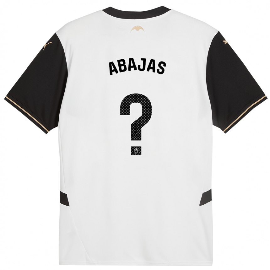 ילדים כדורגל Rodrigo Abajas #0 לבן שחור ג'רזי ביתית 2024/25