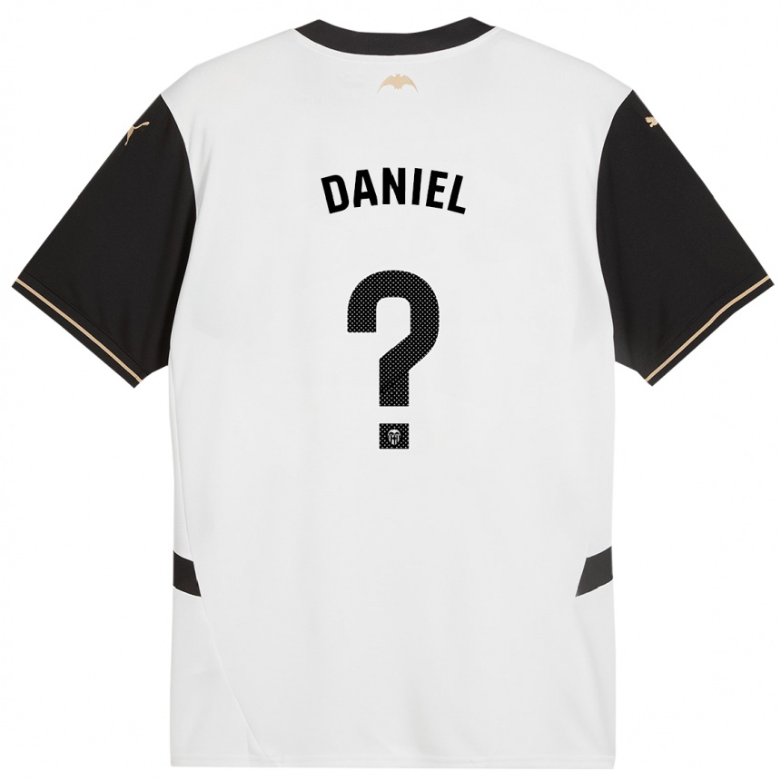 ילדים כדורגל Daniel Jiménez #0 לבן שחור ג'רזי ביתית 2024/25