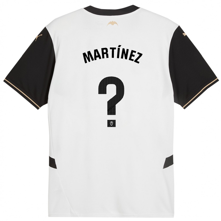 ילדים כדורגל David Martínez #0 לבן שחור ג'רזי ביתית 2024/25