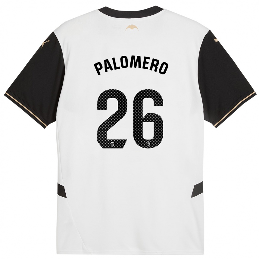 ילדים כדורגל Marc Palomero #26 לבן שחור ג'רזי ביתית 2024/25
