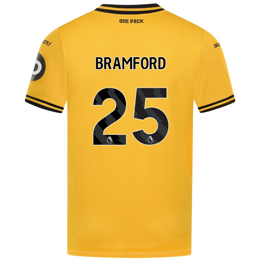 ילדים כדורגל Sophie Bramford #25 צָהוֹב ג'רזי ביתית 2024/25