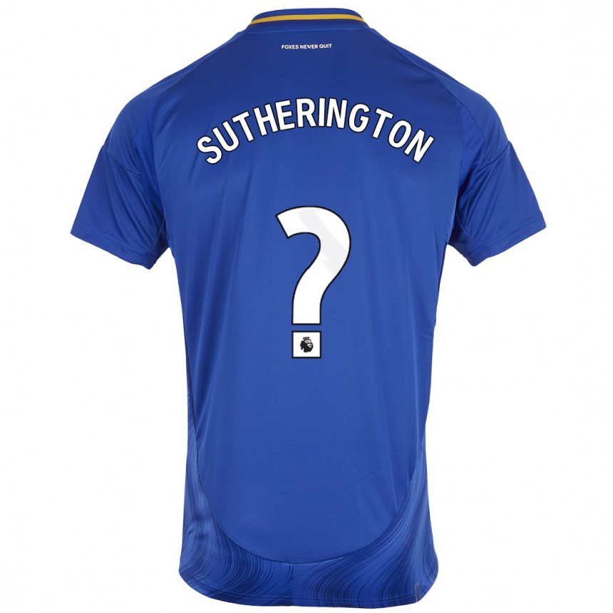 ילדים כדורגל Harry Sutherington #0 כחול לבן ג'רזי ביתית 2024/25