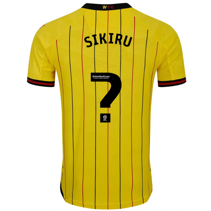 ילדים כדורגל Prince Sikiru #0 צהוב שחור ג'רזי ביתית 2024/25