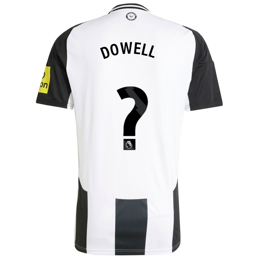 ילדים כדורגל Roman Dowell #0 לבן שחור ג'רזי ביתית 2024/25
