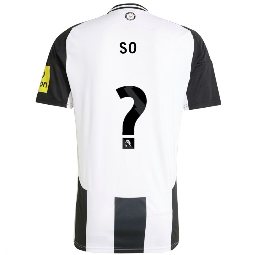 ילדים כדורגל Fabio So #0 לבן שחור ג'רזי ביתית 2024/25