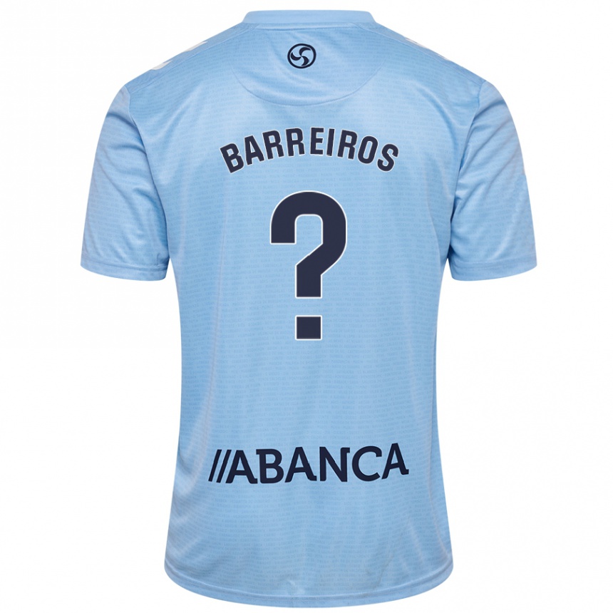 ילדים כדורגל Iago Barreiros #0 שמיים כחולים ג'רזי ביתית 2024/25